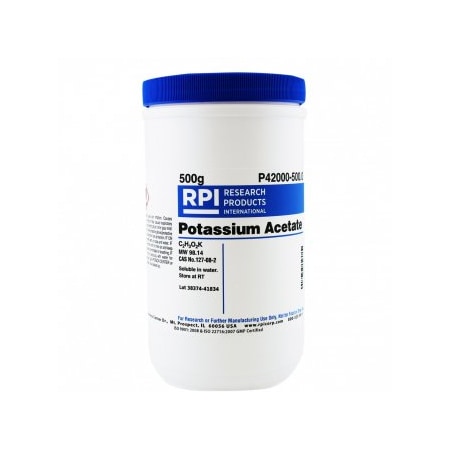 Rpi Potassium Acetate, 500 G P42000-500.0